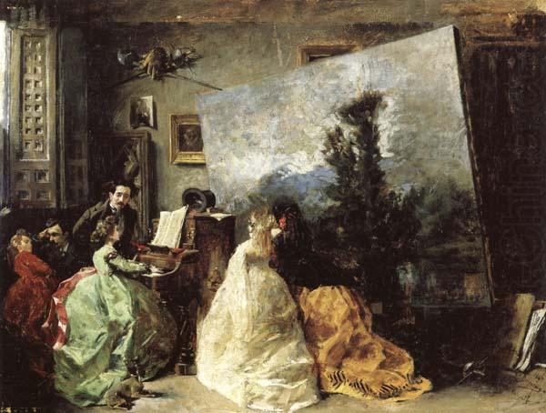 Interior of Munoz Degrain's Studio in Valencia, Marques, Francisco Domingo